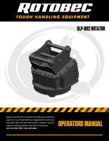 Rotobec RLP-902 Rotator Manual