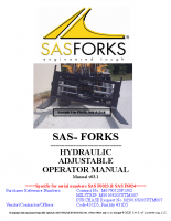 Adjustable Hydraulic Rotate & Fork Positioner S/N F6023-F6024